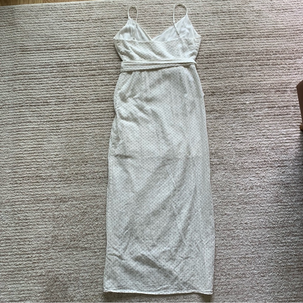 Line & Dot Lillie Polka Dot Wrap Cotton Maxi Dress White Size Small - Picture 4 of 8